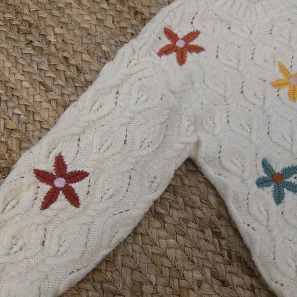 ZARA‎ Floral Knit Sweater Size 4-5yrs - Picture 5 of 7